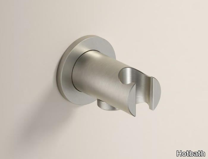 ARCHIE AR515 - Stainless steel handshower holder with wall supply elbow _ Hotbath