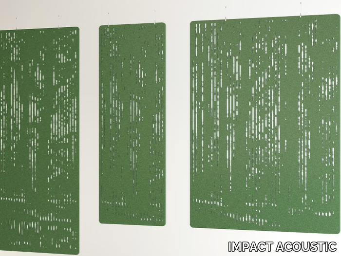 FOREST - Sound absorbing hanging recycled plastic office screen _ IMPACT ACOUSTIC®