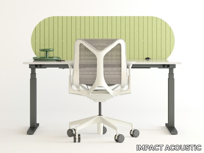 FULL MOON - Recycled plastic desktop partition _ IMPACT ACOUSTIC®