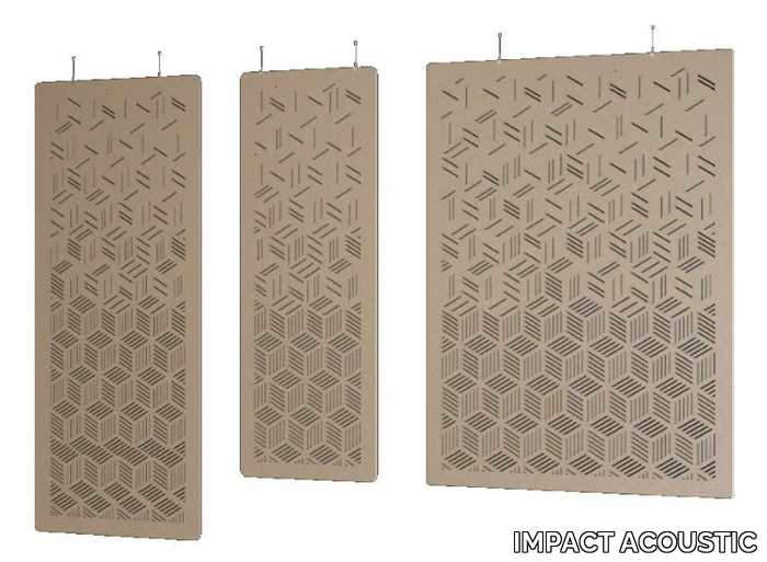 KYVOS - Hanging sound absorbing recycled PET office screen _ IMPACT ACOUSTIC®