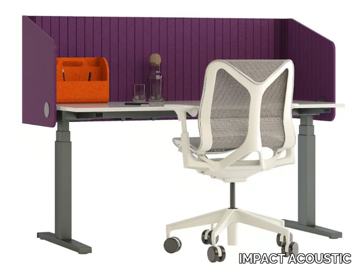 WRAP - Recycled plastic desktop partition _ IMPACT ACOUSTIC®