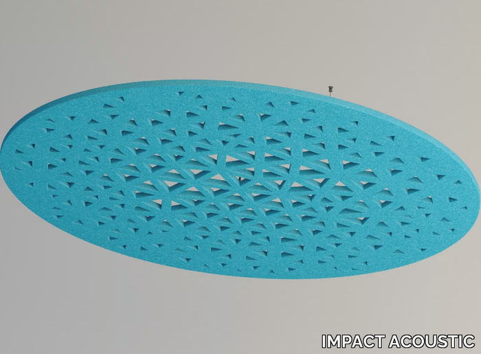 ROUND WEB - Recycled plastic hanging acoustic panel _ IMPACT ACOUSTIC®