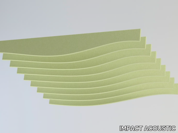 WAVE MORPH - Recycled plastic acoustic baffles _ IMPACT ACOUSTIC®