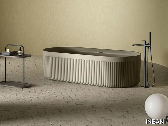 HERITAGE - Freestanding oval Solid Surface bathtub _ INBANI