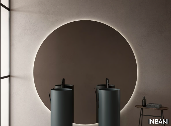 STRATO - Round mirror with integrated lighting _ INBANI