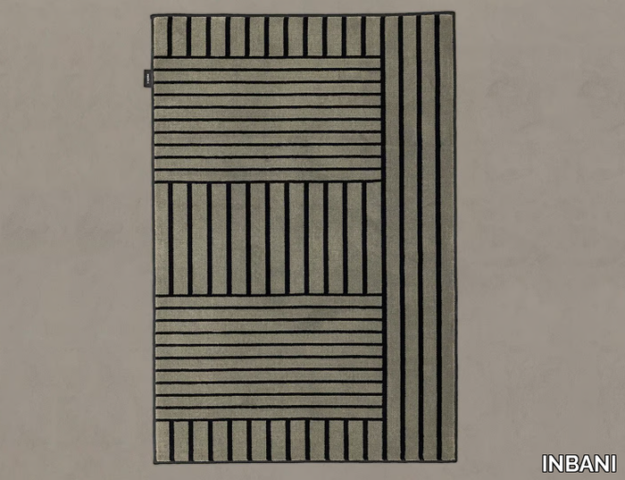 TATAMI - Rectangular striped polyamide rug _ INBANI