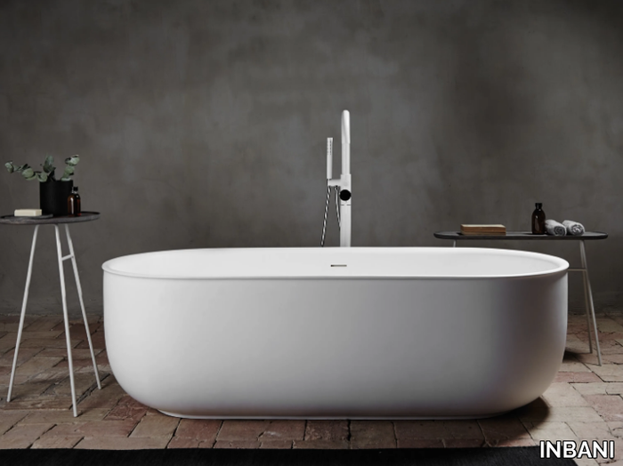 PRIME - Freestanding oval Solid Surface bathtub _ INBANI