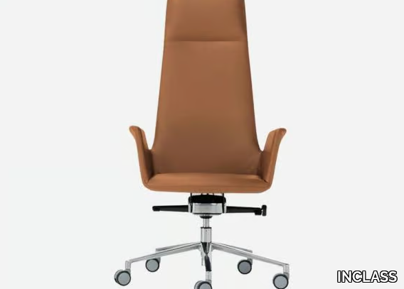 ALTEA - Height-adjustable leather executive chair with castors _ INCLASS