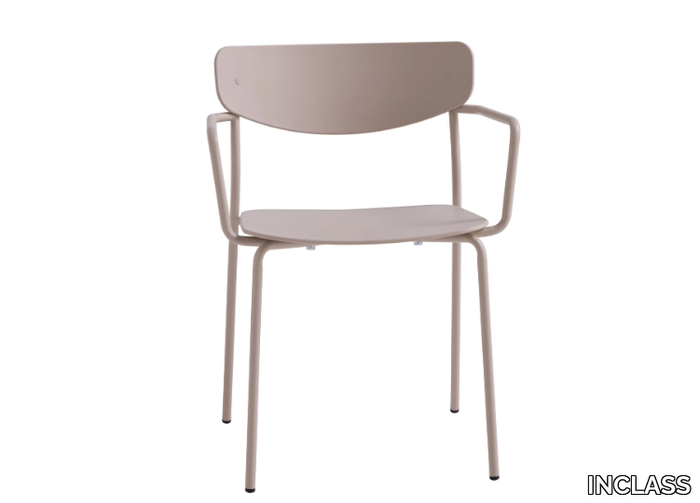 LEA - Stackable polypropylene chair with armrests _ INCLASS