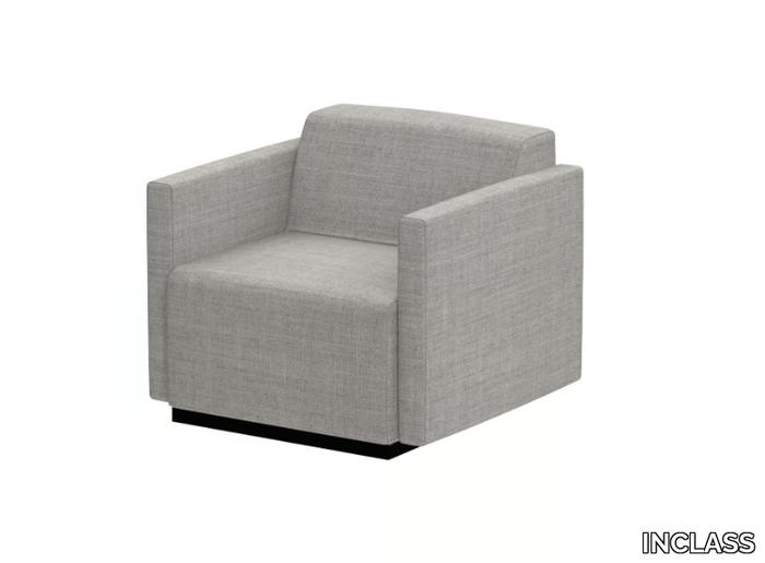 PAU - Upholstered fabric armchair with armrests _ INCLASS