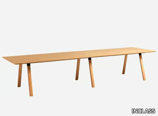 PLANIA - Modular oak meeting table _ INCLASS