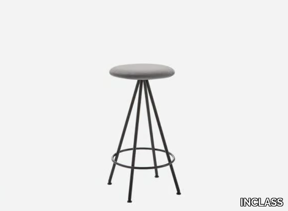 SUN - High swivel fabric stool with footrest _ INCLASS