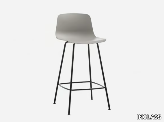 VARYA - Polypropylene stool with footrest _ INCLASS