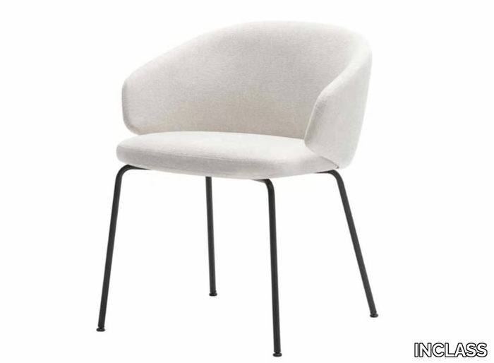 BINAR 60 - Upholstered fabric chair with armrests _ INCLASS