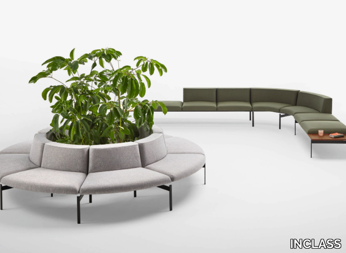 LAPSE - Modular fabric bench seating _ INCLASS