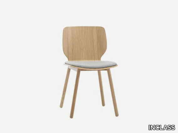 NIM - Wood veneer chair with integrated cushion _ INCLASS