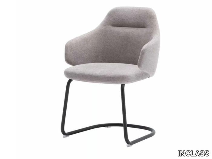 BINAR 60 - Cantilever upholstered fabric chair with armrests _ INCLASS