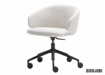 BINAR 60 - Swivel height-adjustable fabric office chair with castors _ INCLASS