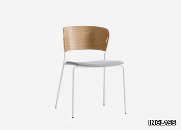 ARC - Stackable wooden and fabric chair _ INCLASS