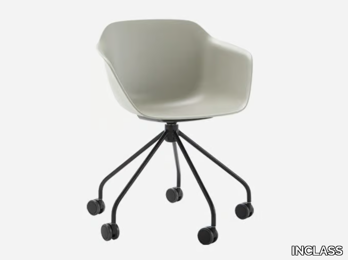 TAIA - Polypropylene office chair with castors _ INCLASS