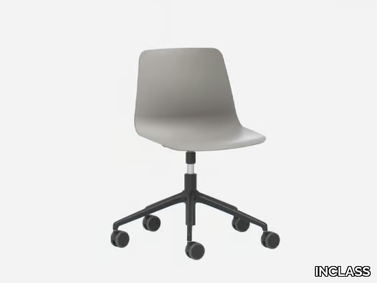 VARYA - Height-adjustable polypropylene office chair with castors with 5-Spoke base _ INCLASS