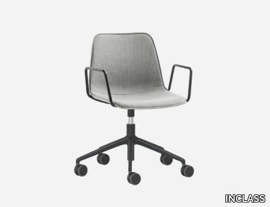 VARYA TAPIZ - Height-adjustable fabric office chair with castors with 5-Spoke base _ INCLASS