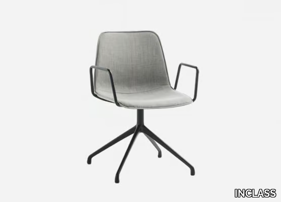 VARYA TAPIZ - Trestle-based fabric office chair with armrests _ INCLASS