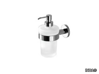 TOUCH - Wall-mounted satin glass Bathroom soap dispenser _ INDA®