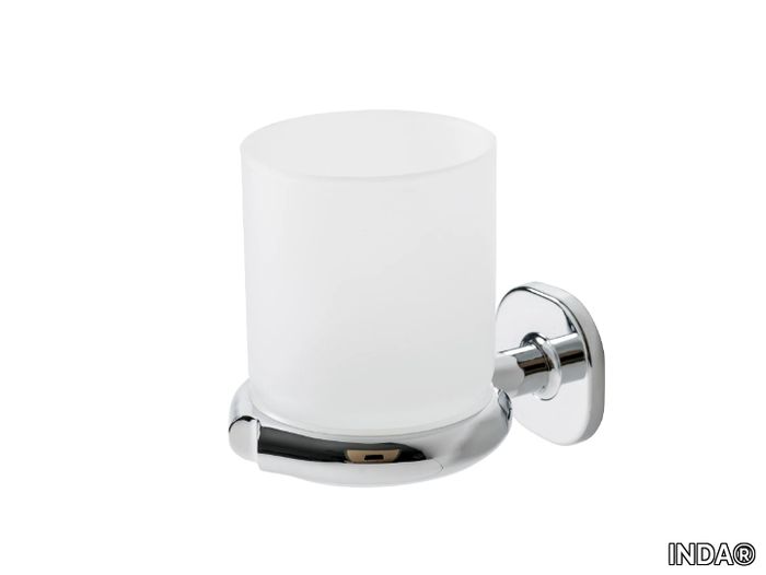 ELLEPI - Wall-mounted satin glass toothbrush holder _ INDA®