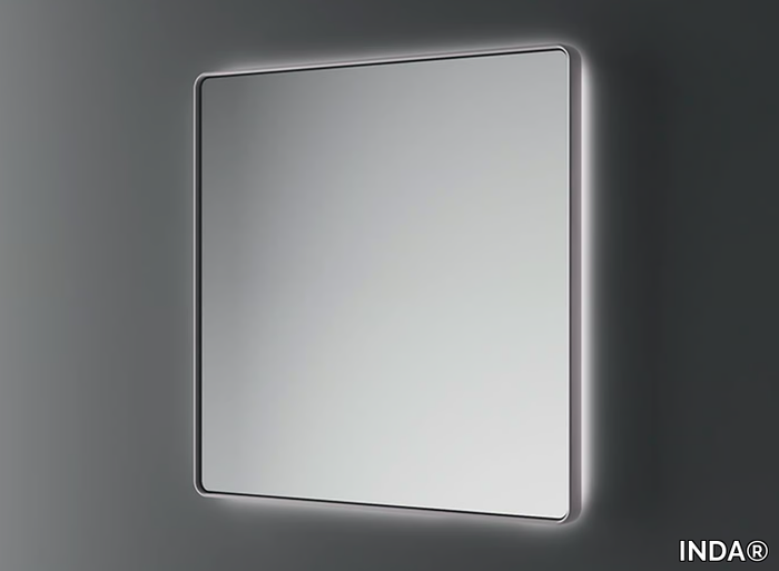 ZARA + - Rectangular bathroom mirror with integrated lighting _ INDA®