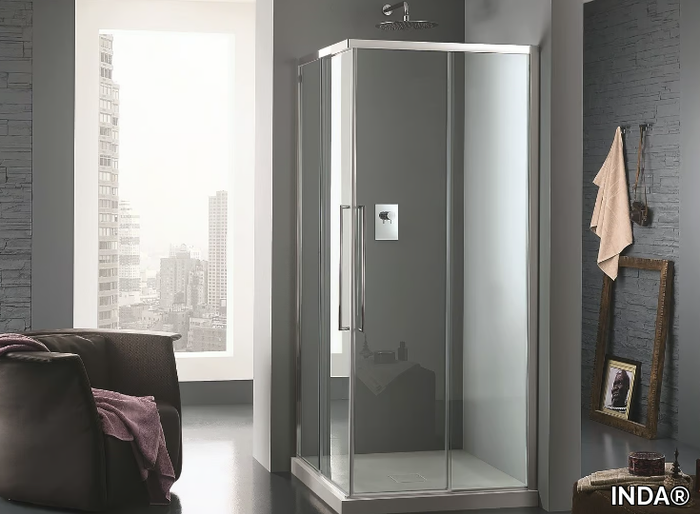 TRENDY DESIGN - 1 - Glass shower cabin with sliding door _ INDA®