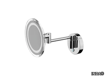 AV258A - Wall-mounted round shaving mirror _ INDA®