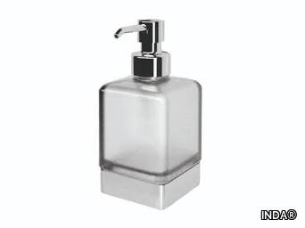 LEA - Satin glass Bathroom soap dispenser _ INDA®