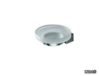 LOGIC - Wall-mounted satin glass soap dish _ INDA®