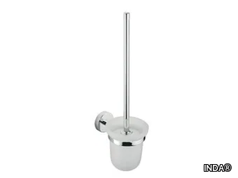 FORUM - Wall-mounted satin glass toilet brush _ INDA®