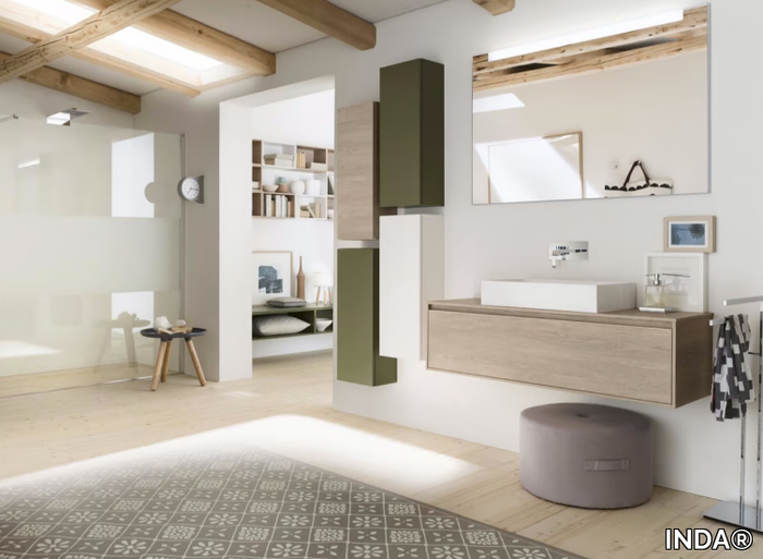 PERFETTO+ - Composition 3 - Bathroom cabinet / vanity unit _ INDA®