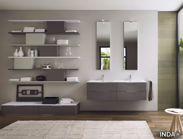 PROGETTO - Composition 4 - Sectional bathroom cabinet _ INDA®