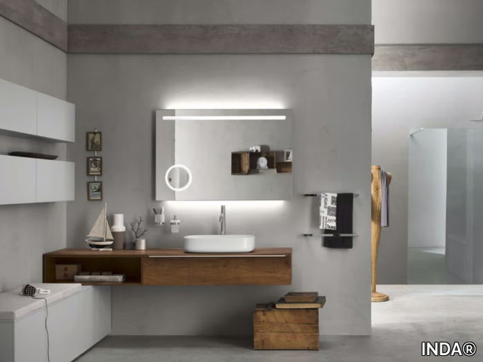 PROGETTO - Composition 1 - Sectional bathroom cabinet _ INDA®