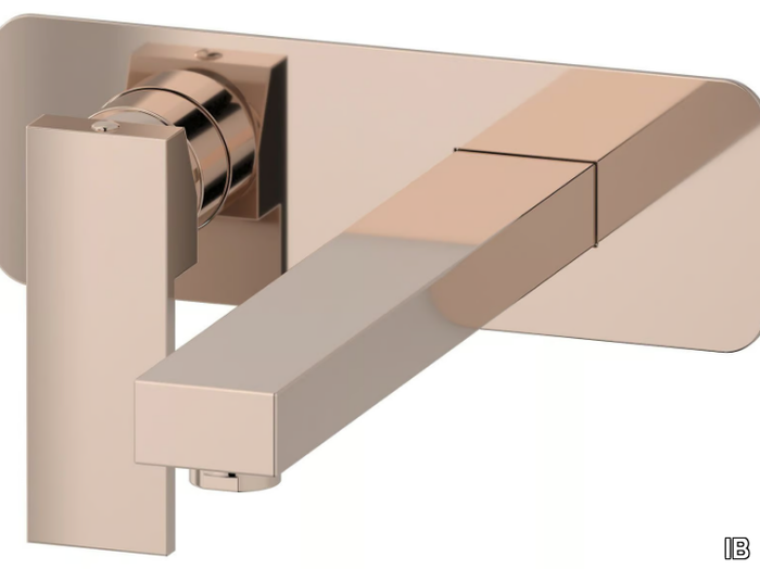 RUBACUORI ERU207 - 2 hole wall-mounted washbasin mixer with pop up waste _ IB