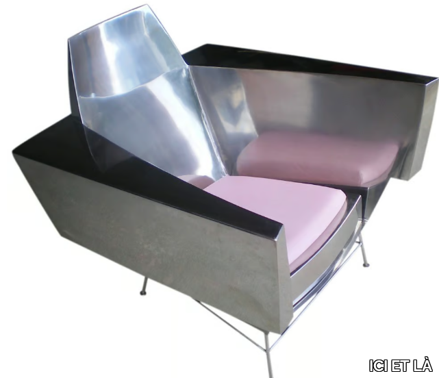 THE HOT SEAT - Stainless steel armchair with armrests _ ICI ET LÀ