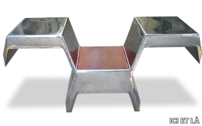 INVADER - Stainless steel chair with armrests _ ICI ET LÀ