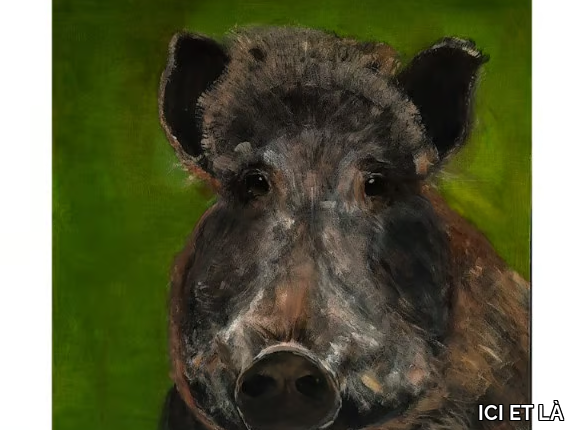 WILD BOAR - Contemporary style Painting _ ICI ET LÀ