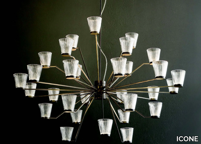 CANALETTO - LED blown glass chandelier _ ICONE