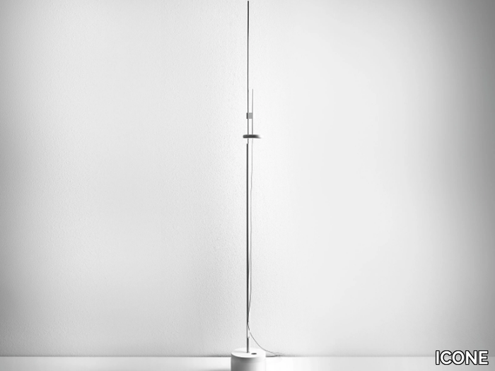 TECLA - LED metal floor lamp with dimmer _ ICONE