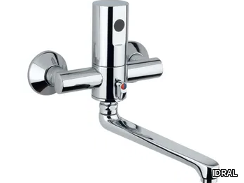 ONE 02552/1 - Infrared wall-mounted washbasin mixer with adjustable spout _ IDRAL