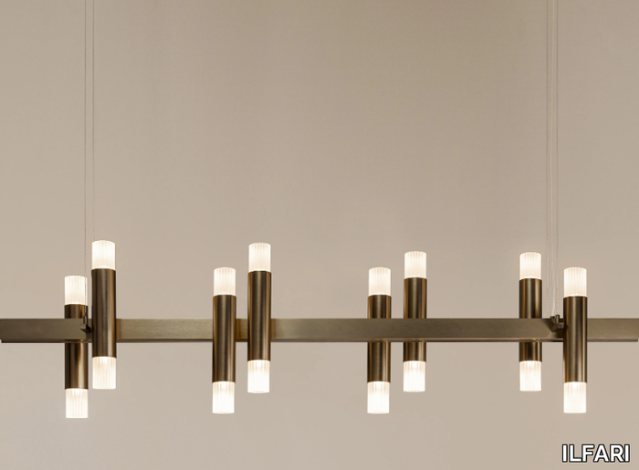 EMBRACE LINEAR H8+8 - Contemporary style metal pendant lamp _ ILFARI