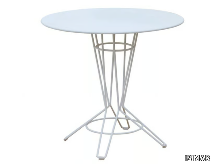 NOSTRUM - Round steel garden table _ ISIMAR