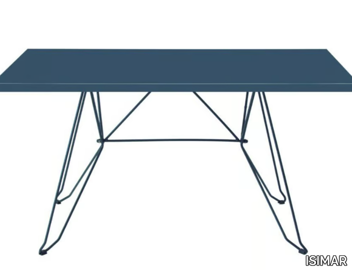 CADAQUES - Rectangular steel garden table _ ISIMAR