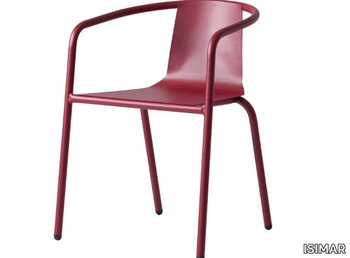 CADIZ - Stackable aluminium chair with armrests _ ISIMAR