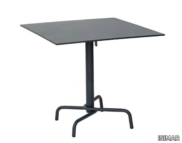 MUELLE - Square drop-leaf steel garden table _ ISIMAR